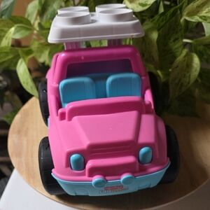 Fisher-Price Little People Pink and Teal Jeep Block Builder 2010
